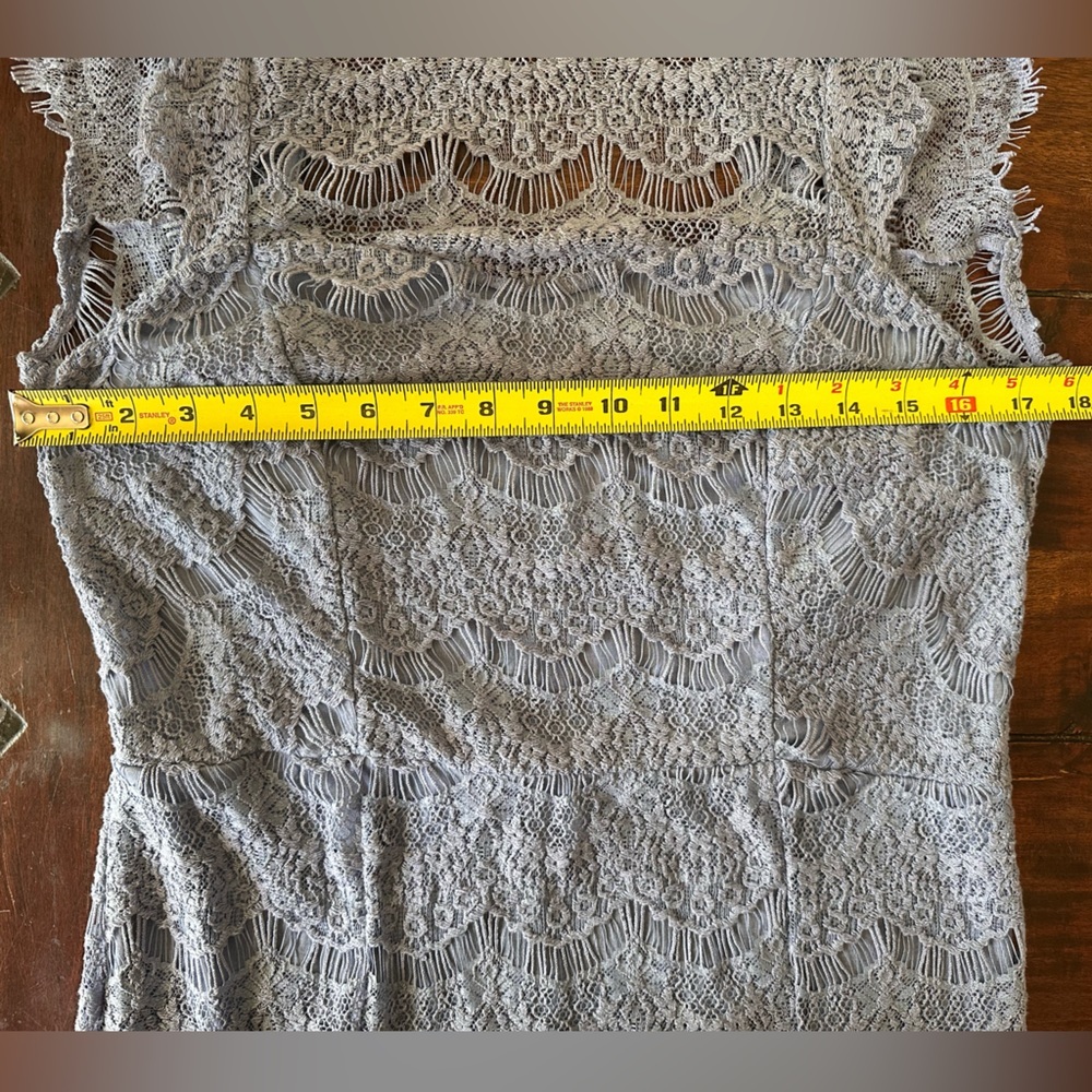 Free People Intimately Daydream Lavender Lace Open Back Slip Dress – Size L - Picture 6 of 7